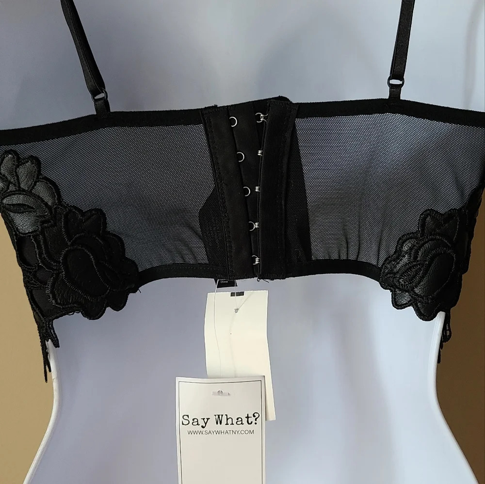 Nwt "Say what" junior Bralette Sz.L black - Picture 4 of 15
